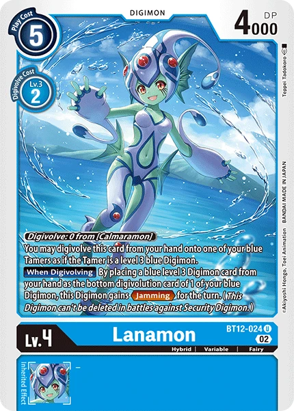 Digimon Card Game Sammelkarte BT12-024 Lanamon