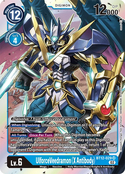Digimon Card Game Sammelkarte BT12-029 UlforceVeedramon (X Antibody)