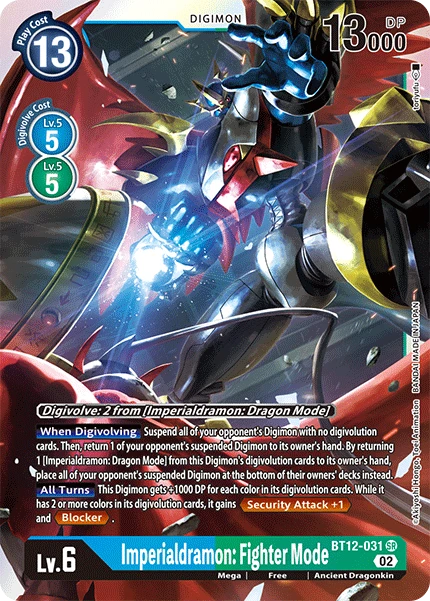Digimon Card Game Sammelkarte BT12-031 Imperialdramon: Fighter Mode