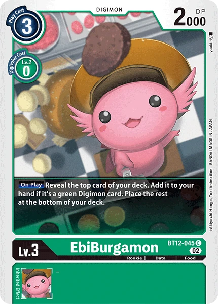 Digimon Card Game Sammelkarte BT12-045 EbiBurgamon