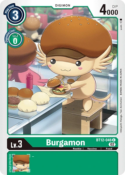 Digimon Card Game Sammelkarte BT12-046 Burgamon