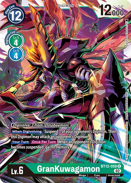Digimon Card Game Sammelkarte BT12-056 GranKuwagamon