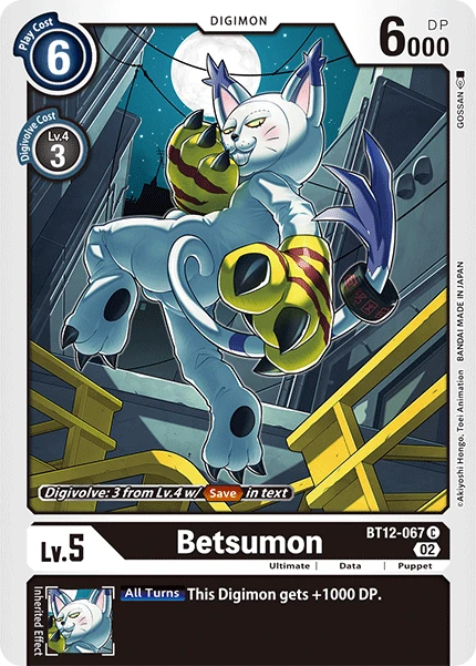 Digimon Card Game Sammelkarte BT12-067 Betsumon