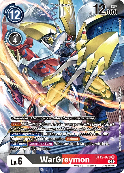 Digimon Card Game Sammelkarte BT12-070 WarGreymon alternatives Artwork 1
