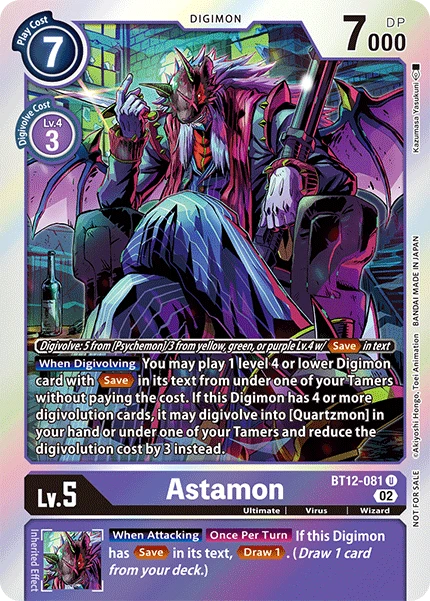 Digimon Card Game Sammelkarte BT12-081 Astamon alternatives Artwork 1