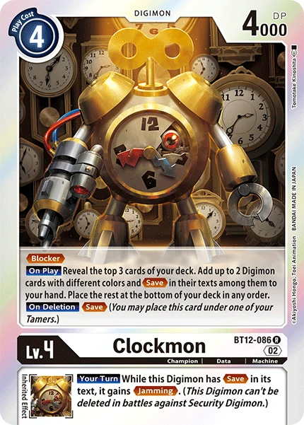 Digimon Card Game Sammelkarte BT12-086 Clockmon