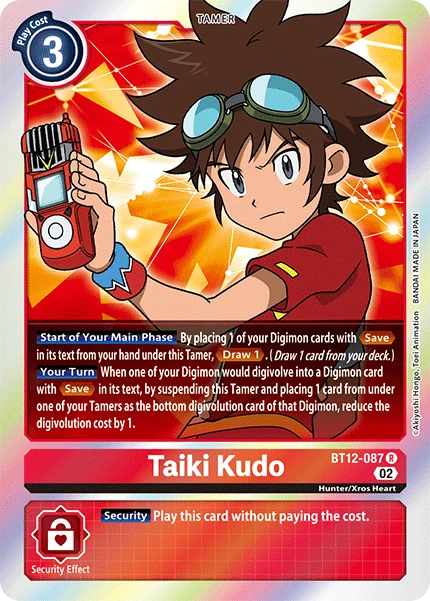 Digimon Card Game Sammelkarte BT12-087 Taiki Kudo