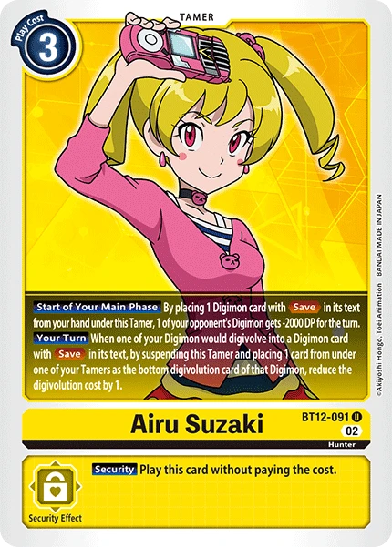 Digimon Card Game Sammelkarte BT12-091 Airu Suzaki
