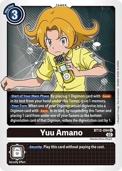 Digimon Card Game Sammelkarte BT12-094 Yuu Amano