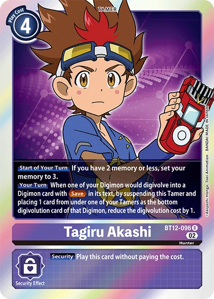 Digimon Card Game Sammelkarte BT12-096 Tagiru Akashi