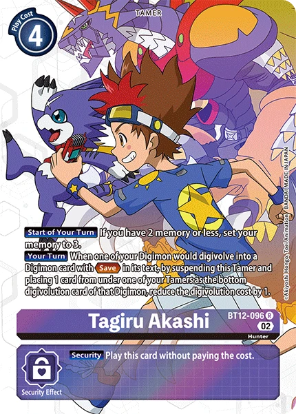 Digimon Card Game Sammelkarte BT12-096 Tagiru Akashi alternatives Artwork 1