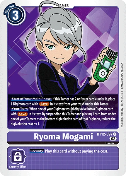 Digimon Card Game Sammelkarte BT12-097 Ryoma Mogami