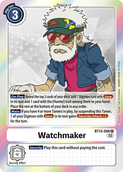 Digimon Card Game Sammelkarte BT12-098 Watchmaker