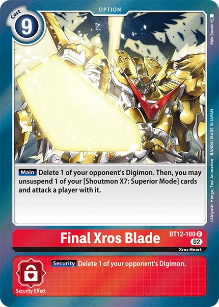 Digimon Card Game Sammelkarte BT12-100 Final Xros Blade