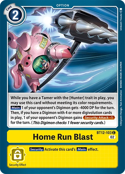 Digimon Card Game Sammelkarte BT12-103 Home Run Blast