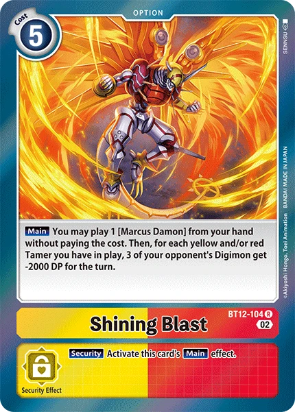 Digimon Card Game Sammelkarte BT12-104 Shining Blast