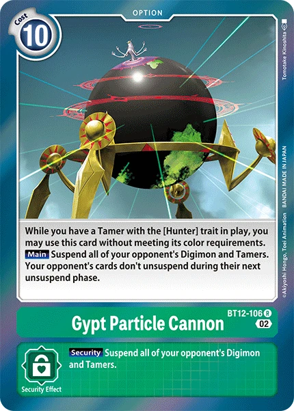 Digimon Card Game Sammelkarte BT12-106 Gypt Particle Cannon