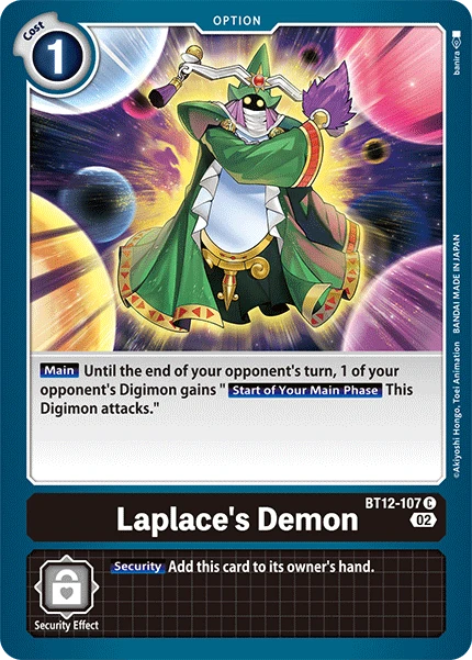 Digimon Card Game Sammelkarte BT12-107 Laplace's Demon