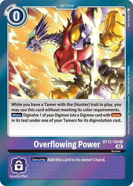 Digimon Card Game Sammelkarte BT12-109 Overflowing Power