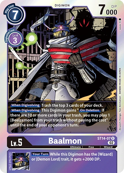 Digimon Card Game Sammelkarte ST14-07 Baalmon