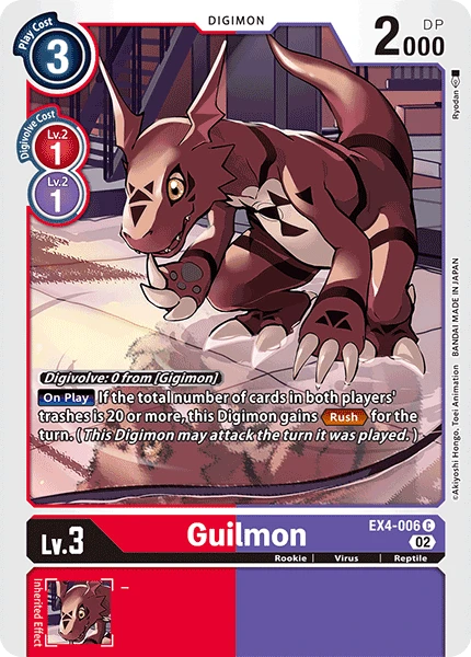 Digimon Card Game Sammelkarte EX4-006 Guilmon