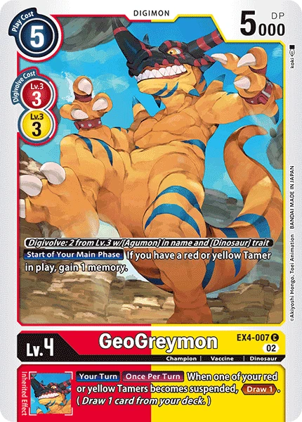 Digimon Card Game Sammelkarte EX4-007 GeoGreymon