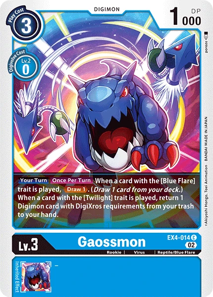Digimon Card Game Sammelkarte EX4-014 Gaossmon