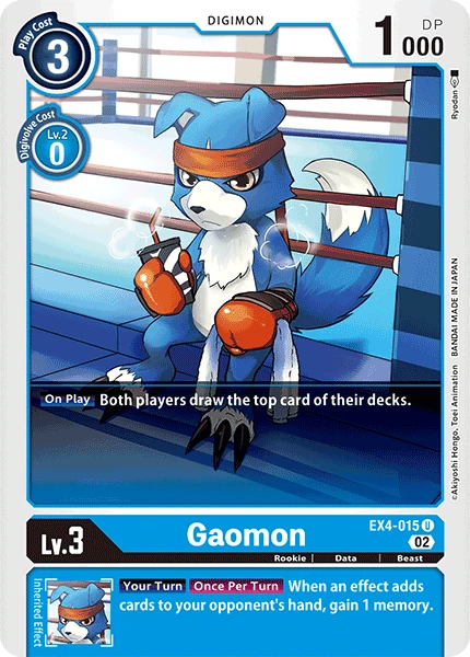 Digimon Card Game Sammelkarte EX4-015 Gaomon