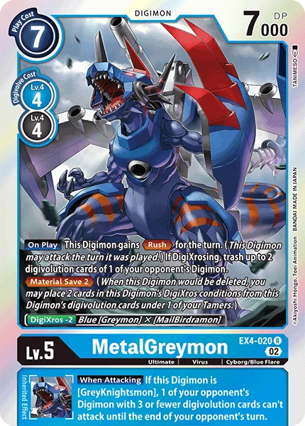 Digimon Card Game Sammelkarte EX4-020 MetalGreymon