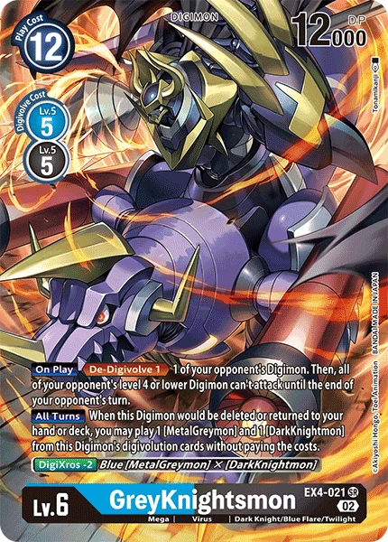 Digimon Card Game Sammelkarte EX4-021 GreyKnightsmon alternatives Artwork 1