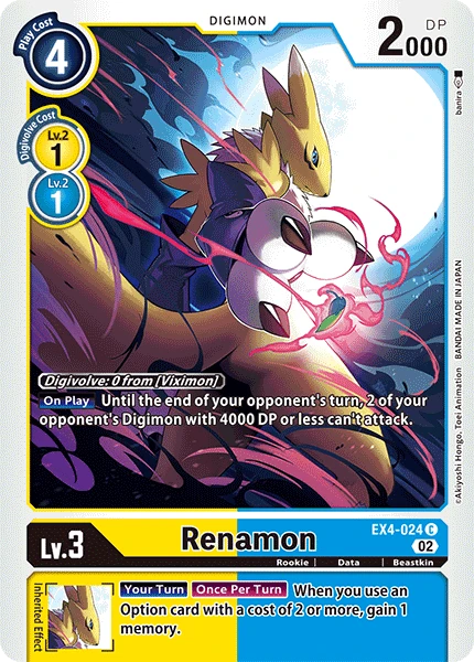 Digimon Card Game Sammelkarte EX4-024 Renamon