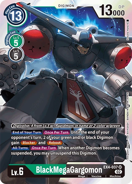 Digimon Card Game Sammelkarte EX4-037 BlackMegaGargomon