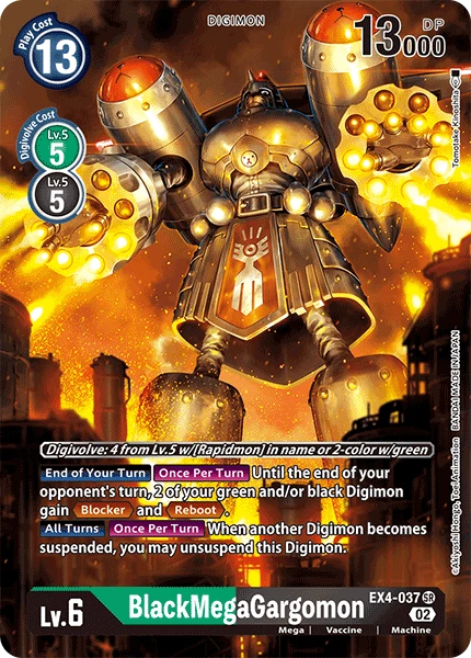 Digimon Card Game Sammelkarte EX4-037 BlackMegaGargomon alternatives Artwork 1