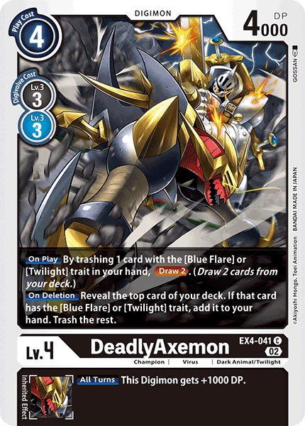Digimon Card Game Sammelkarte EX4-041 DeadlyAxemon