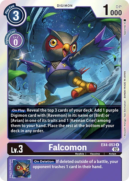 Digimon Card Game Sammelkarte EX4-053 Falcomon
