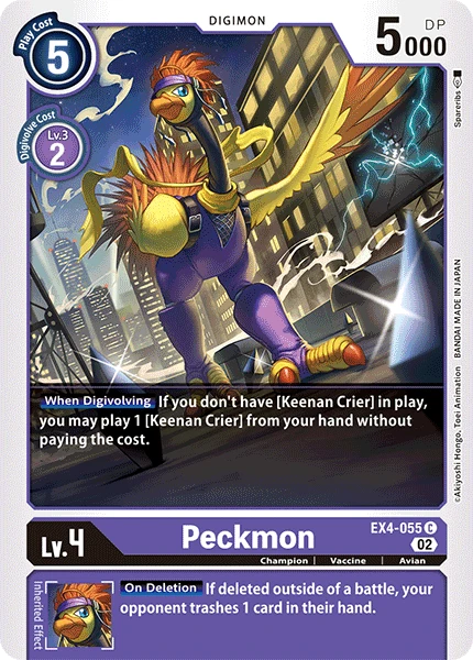 Digimon Card Game Sammelkarte EX4-055 Peckmon