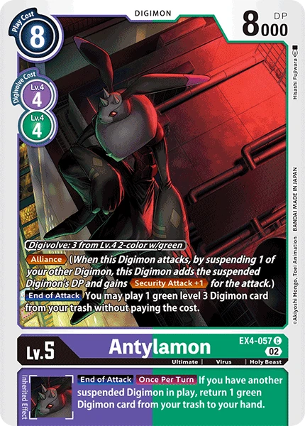 Digimon Card Game Sammelkarte EX4-057 Antylamon