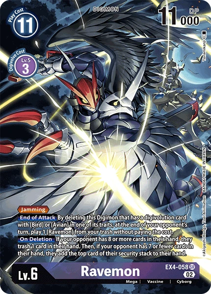 Digimon Card Game Sammelkarte EX4-058 Ravemon alternatives Artwork 1