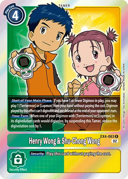 Digimon Card Game Sammelkarte EX4-063 Henry Wong & Shu-Chong Wong