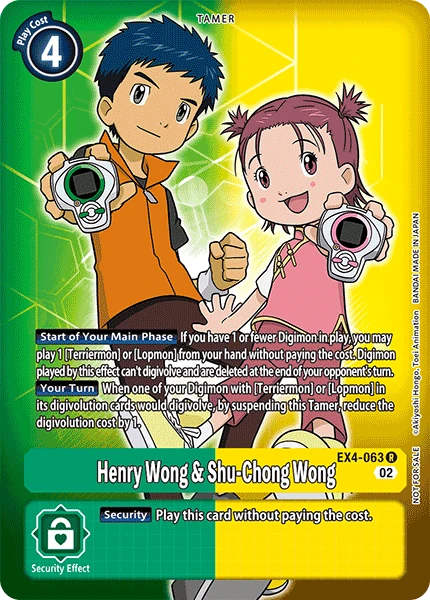 Digimon Card Game Sammelkarte EX4-063 Henry Wong & Shu-Chong Wong alternatives Artwork 1