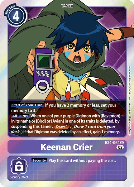 Digimon Card Game Sammelkarte EX4-064 Keenan Crier
