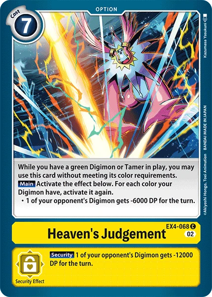 Digimon Card Game Sammelkarte EX4-068 Heaven's Judgement