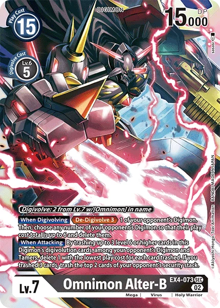 Digimon Card Game Sammelkarte EX4-073 Omnimon Alter-B