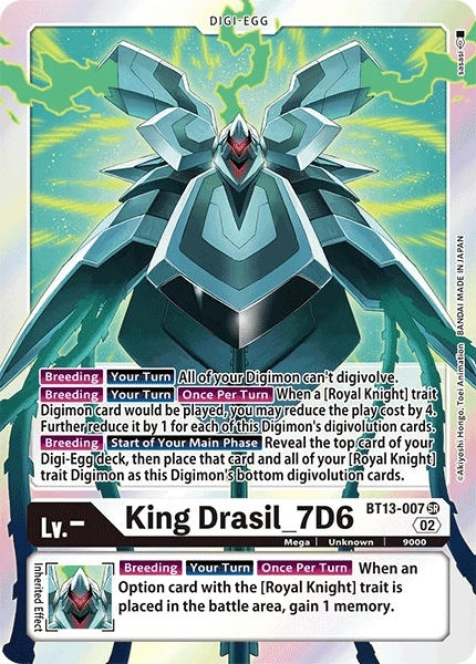 Digimon Card Game Sammelkarte BT13-007 King Drasil_7D6
