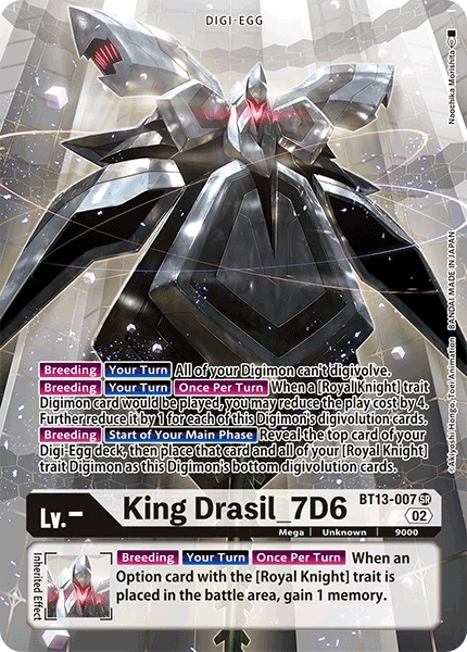 Digimon Card Game Sammelkarte BT13-007 King Drasil_7D6 alternatives Artwork 1