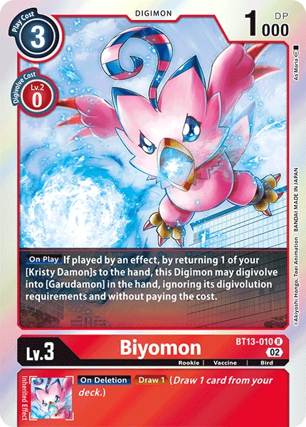 Digimon Card Game Sammelkarte BT13-010 Biyomon