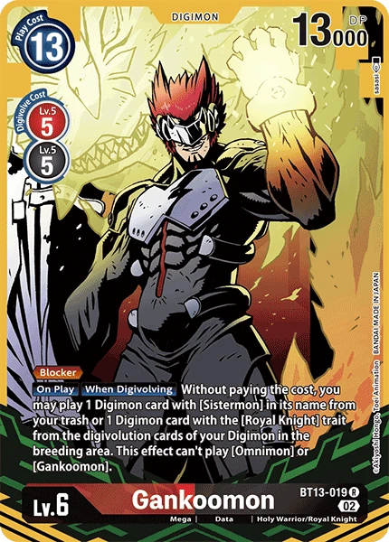 Digimon Card Game Sammelkarte BT13-019 Gankoomon alternatives Artwork 1