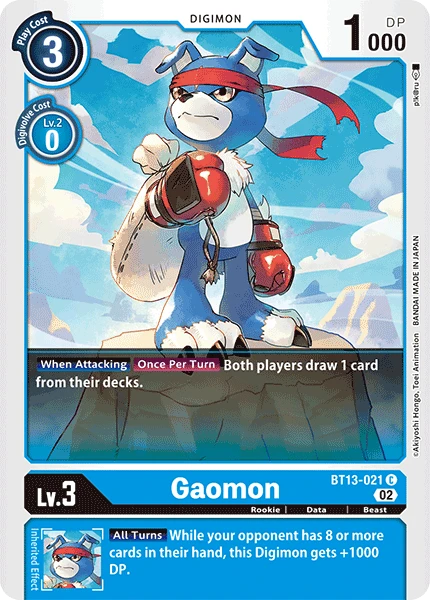 Digimon Card Game Sammelkarte BT13-021 Gaomon