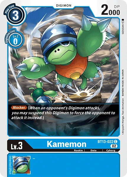 Digimon Card Game Sammelkarte BT13-022 Kamemon
