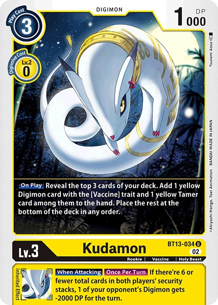 Digimon Card Game Sammelkarte BT13-034 Kudamon